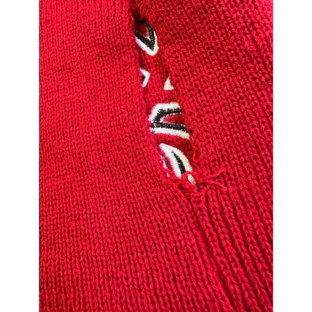 Top Paw Dog Sweater M Red Reindeer Christmas Knit Pullover Holiday Winter Pet